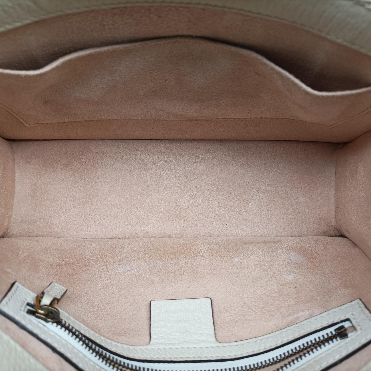 Queen Margaret White x Beige x Red x Green PVC coated canvas×Leather 476541 G029700866クイーン マーガレット ホワイト×ベージュ×レッド×グリーン PVCコーティングキャンバス×レザー 476541 G029700866