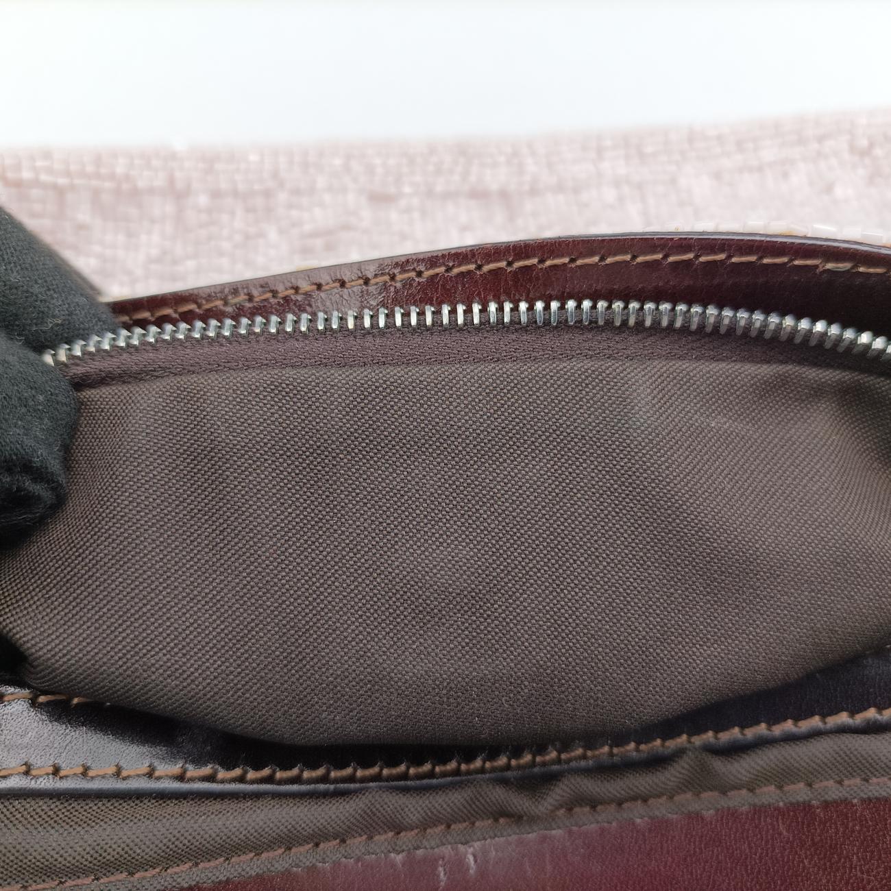 Baguette White×Brown Beaded Lot number unknownマンマバケット ホワイト×ブラウン ビーズ 製番不明