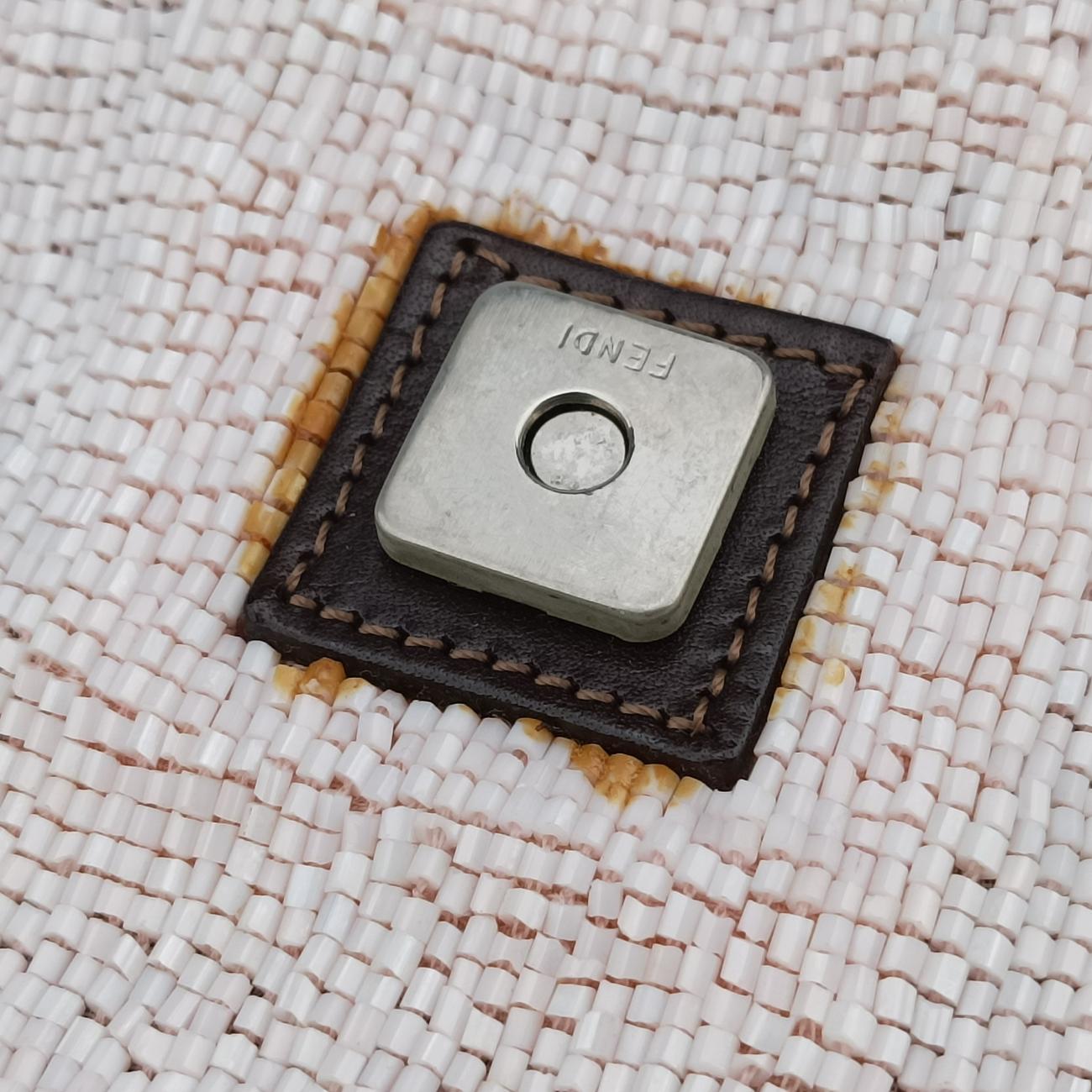 Baguette White×Brown Beaded Lot number unknownマンマバケット ホワイト×ブラウン ビーズ 製番不明