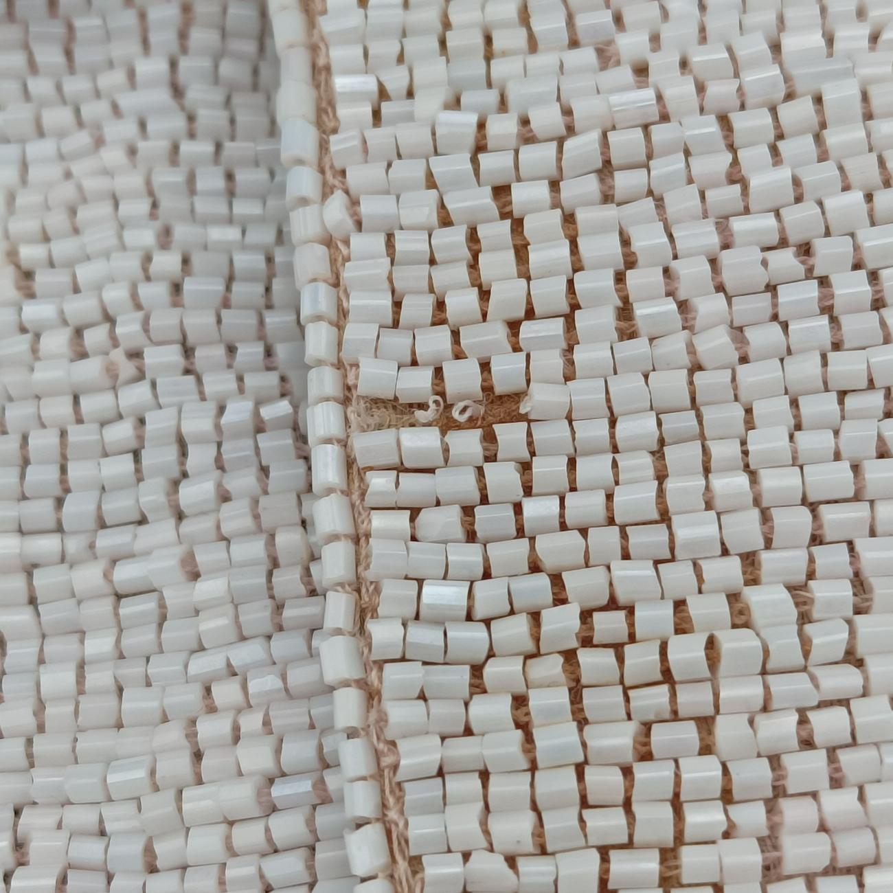 Baguette White×Brown Beaded Lot number unknownマンマバケット ホワイト×ブラウン ビーズ 製番不明