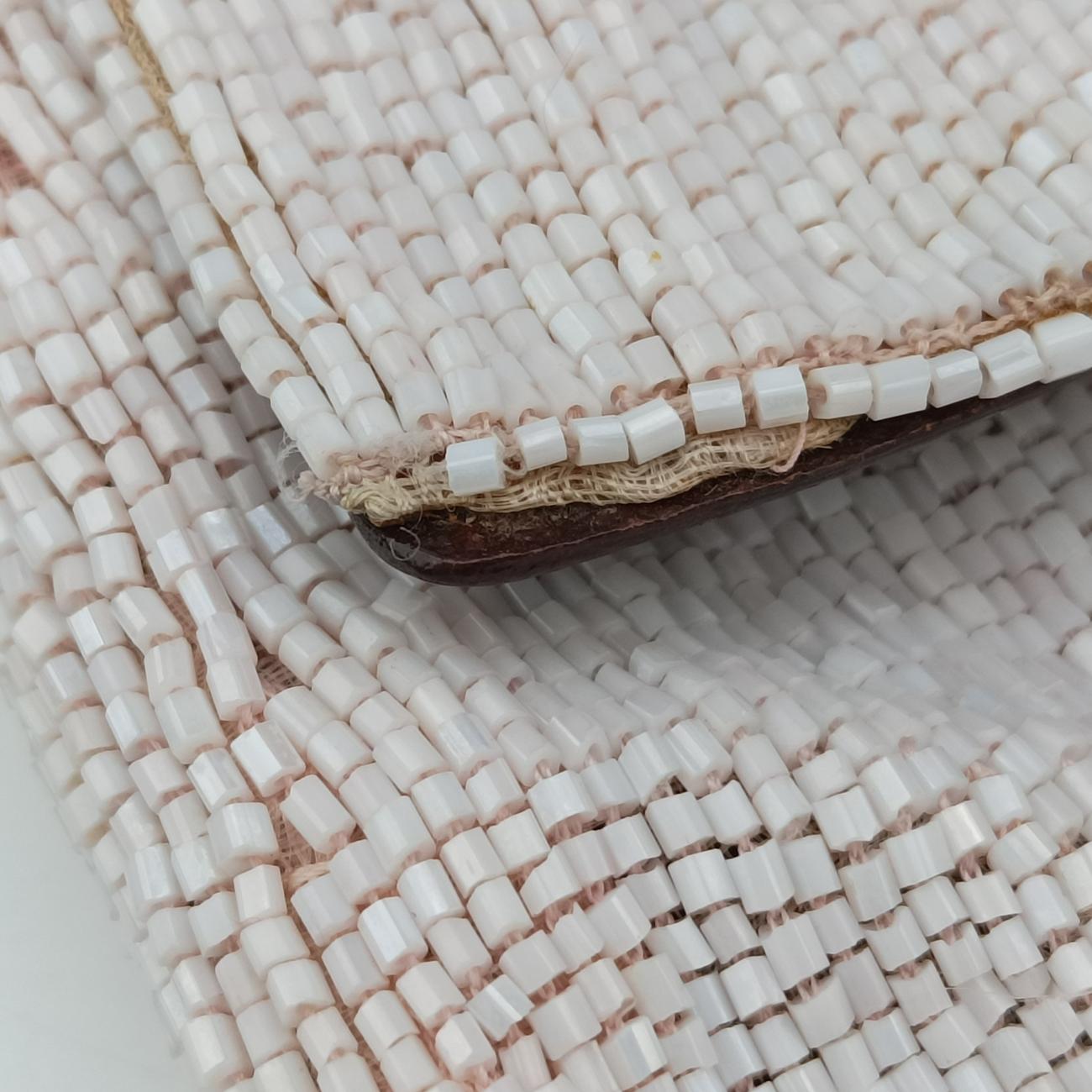 Baguette White×Brown Beaded Lot number unknownマンマバケット ホワイト×ブラウン ビーズ 製番不明