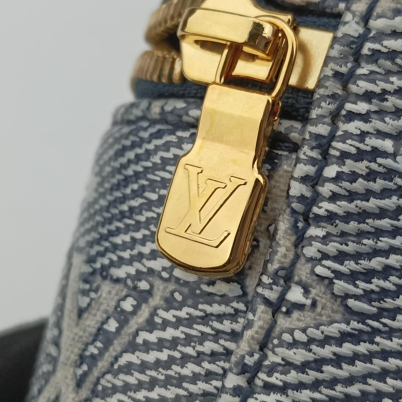 Micro Vanity Navy x Gray MONOGRAM JACQUARD DENIM M82467 ICチップマイクロ バニティ ネイビー×グレー モノグラム ジャカード デニム M82467 ICチップ