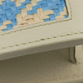 Diana Bamboo Beige× Light Blue× Blue Straw x Leather 696817 ダイアナ バンブー ベージュ×ライトブルー×ブルー ストロー×レザー 696817 