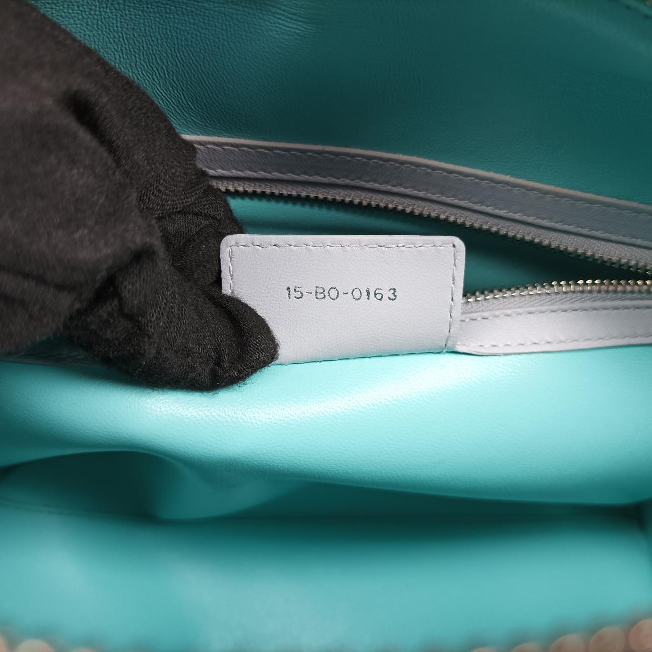 Lady Dior Blue x Light Blue lambskin 15-BO-0163レディディオール ブルー×ライトブルー ラムスキン 15-BO-0163