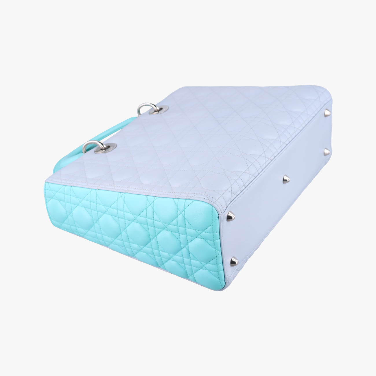 Lady Dior Blue x Light Blue lambskin 15-BO-0163レディディオール ブルー×ライトブルー ラムスキン 15-BO-0163