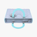 Lady Dior Blue x Light Blue lambskin 15-BO-0163レディディオール ブルー×ライトブルー ラムスキン 15-BO-0163