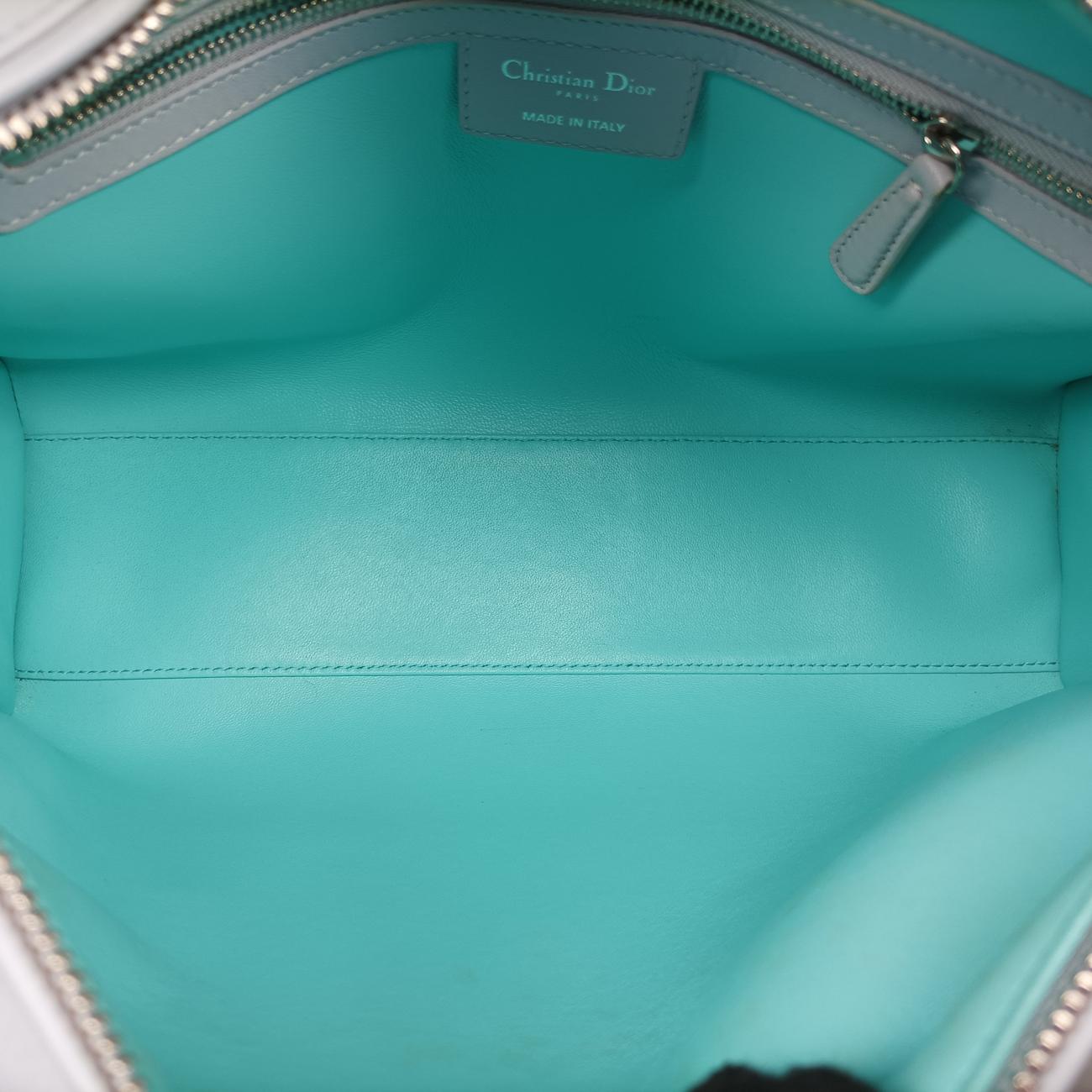 Lady Dior Blue x Light Blue lambskin 15-BO-0163レディディオール ブルー×ライトブルー ラムスキン 15-BO-0163