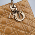Lady Dior Beige Patent 16-BO-0191 Bレディディオール ラージ ベージュ パテント 16-BO-0191 B