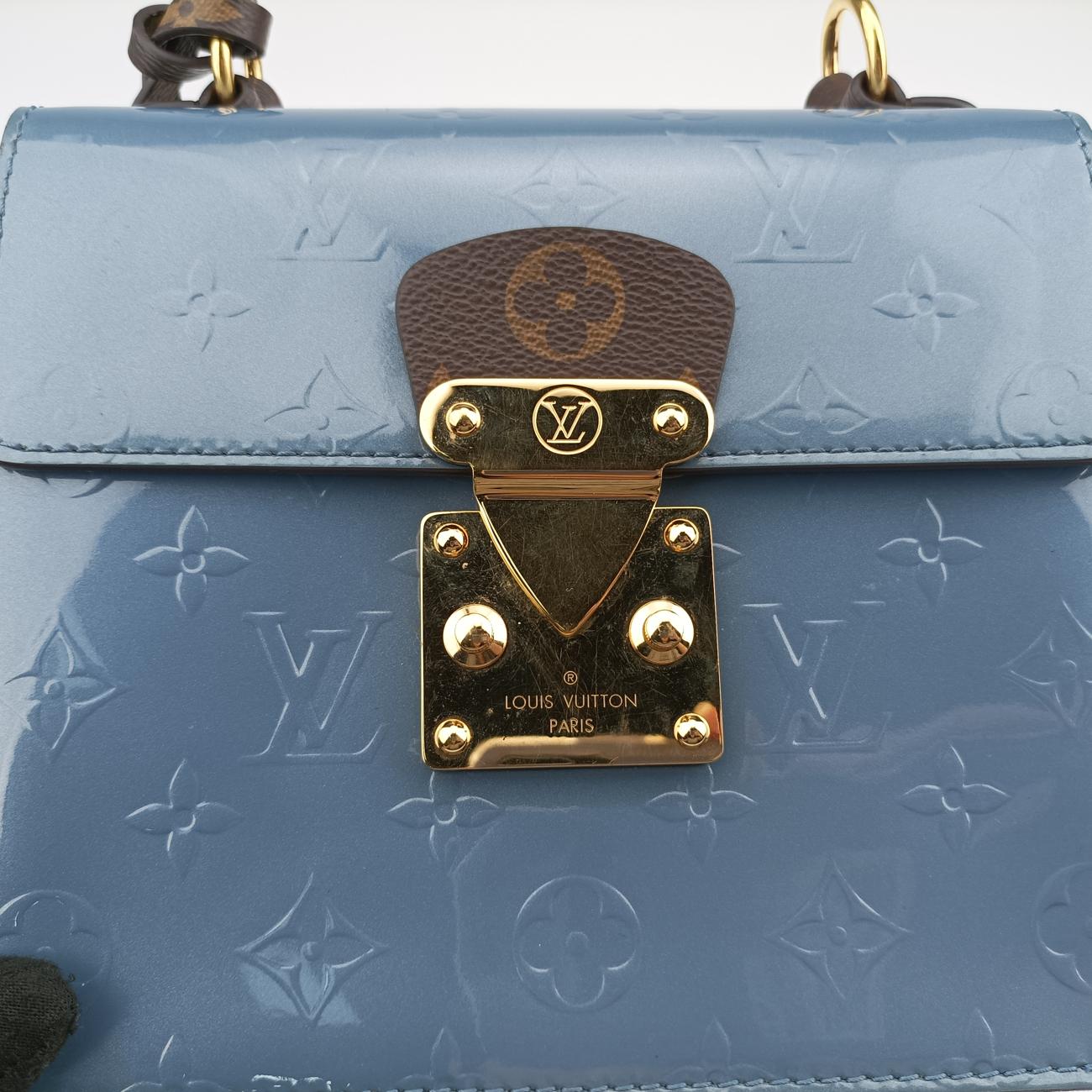 Spring Street PM Blue x Brown Vernis M91029 NZ4188スプリングストリートPM ブルー×ブラウン ヴェルニ M91029 NZ4188