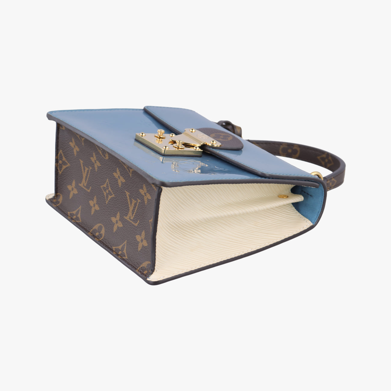 Spring Street PM Blue x Brown Vernis M91029 NZ4188スプリングストリートPM ブルー×ブラウン ヴェルニ M91029 NZ4188