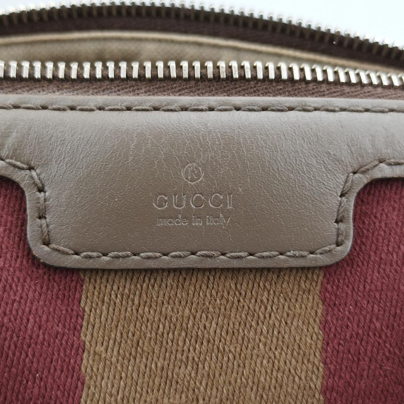 Sherry Line Beige×Burgundy canvas×Leather 247205 D016640384シェリーライン ベージュ×ワインレッド キャンバス×レザー 247205 D016640384