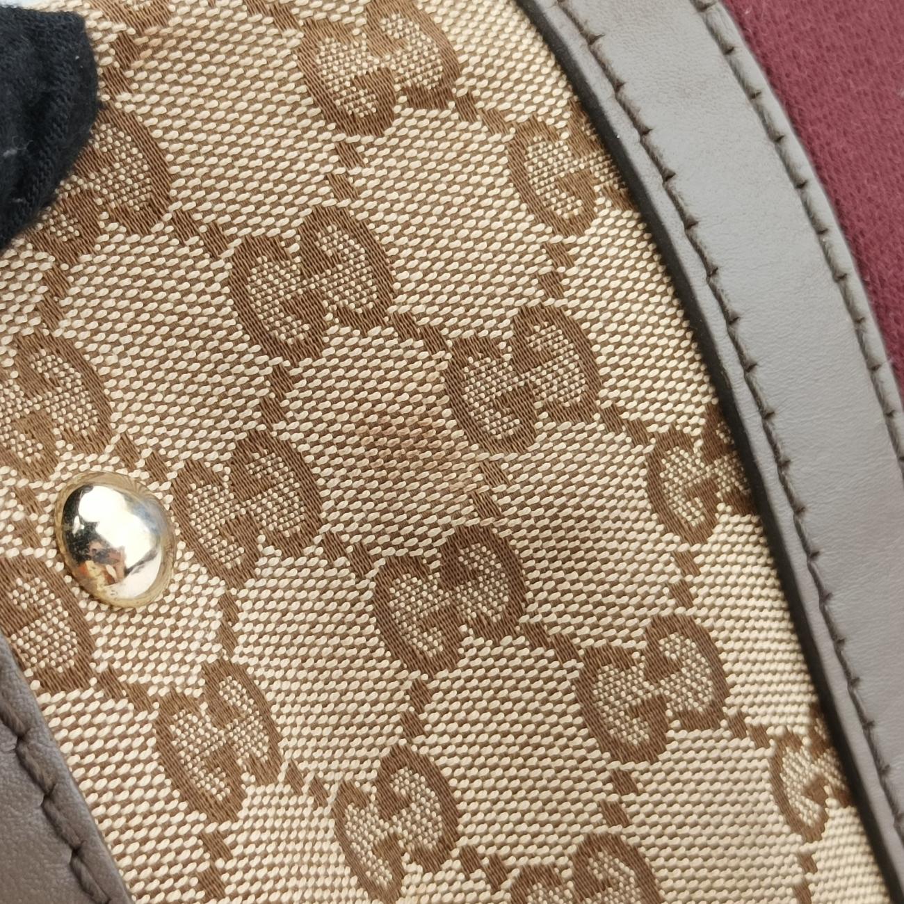 Sherry Line Beige×Burgundy canvas×Leather 247205 D016640384シェリーライン ベージュ×ワインレッド キャンバス×レザー 247205 D016640384