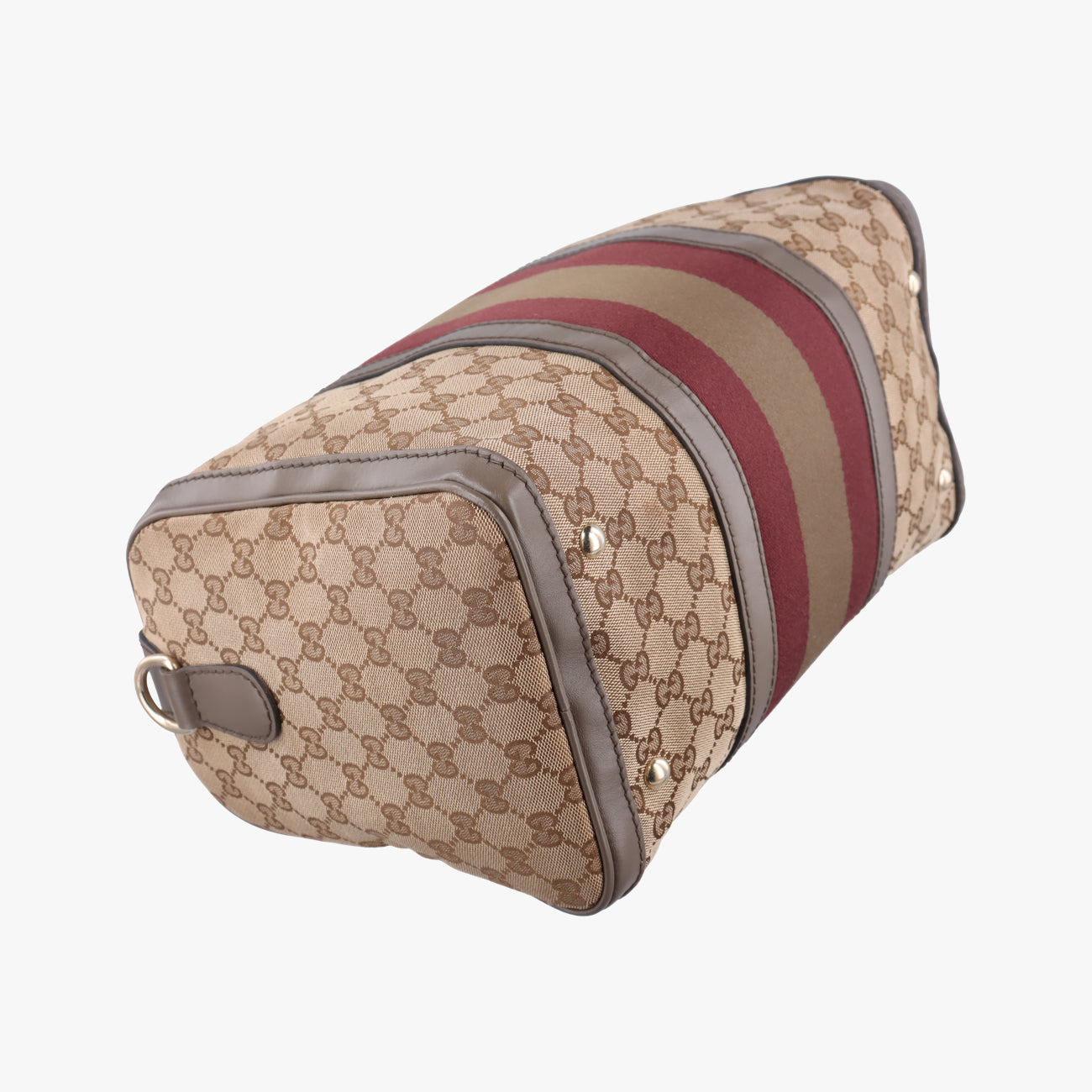 Sherry Line Beige×Burgundy canvas×Leather 247205 D016640384シェリーライン ベージュ×ワインレッド キャンバス×レザー 247205 D016640384