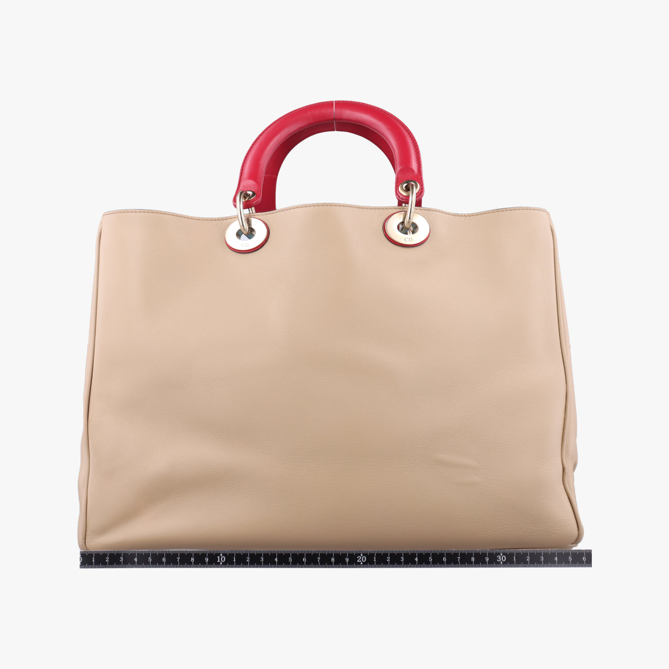 Diorissimo Beige×Red Leather 09-MA-0172ディオリッシモ ベージュ×レッド レザー 09-MA-0172