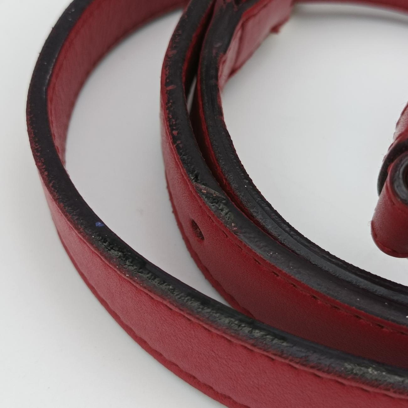 Diorissimo Beige×Red Leather 09-MA-0172ディオリッシモ ベージュ×レッド レザー 09-MA-0172