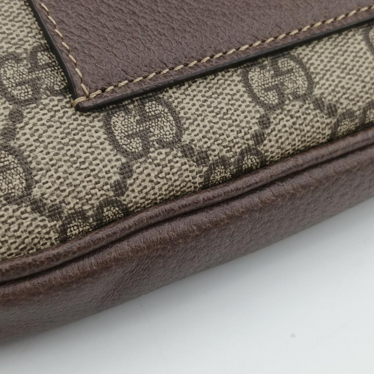 Ophidia Brown×green×red PVC coated canvas x leather 519308 オフィディア ブラウン×グリーン×レッド PVCコーティングキャンバス×レザー 519308 