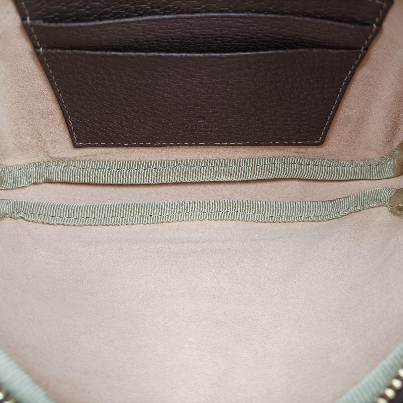 Ophidia Brown×green×red PVC coated canvas x leather 519308 オフィディア ブラウン×グリーン×レッド PVCコーティングキャンバス×レザー 519308 