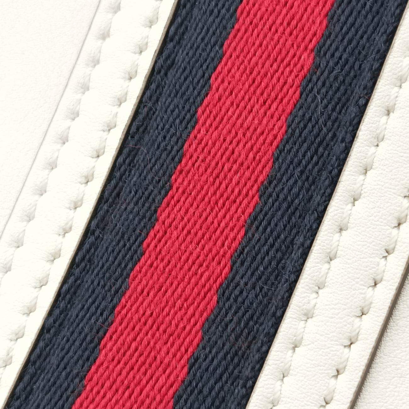 Ophidia White×Black×Red Leather 715666 E038701950オフィディア ホワイト×ブラック×レッド レザー 715666 E038701950