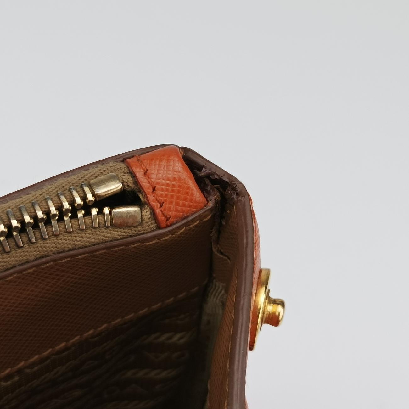 Galleria beige×orange SAFFIANO　Leather B2274C 25ガレリア ベージュ×オレンジ サフィアーノレザー B2274C 25