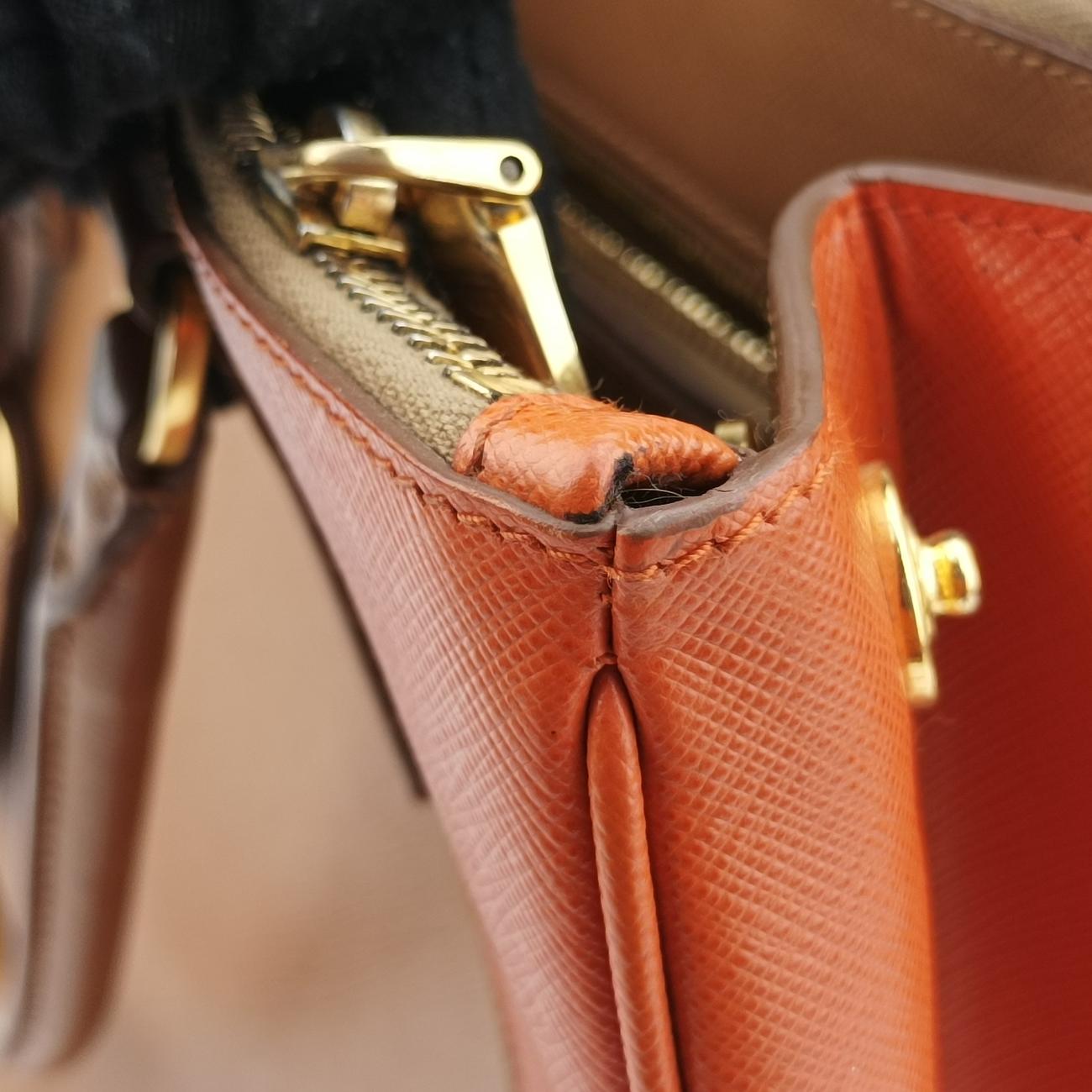 Galleria beige×orange SAFFIANO　Leather B2274C 25ガレリア ベージュ×オレンジ サフィアーノレザー B2274C 25