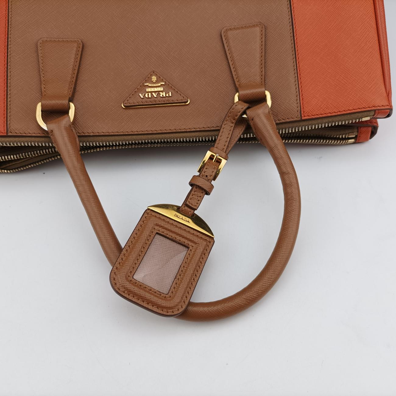 Galleria beige×orange SAFFIANO　Leather B2274C 25ガレリア ベージュ×オレンジ サフィアーノレザー B2274C 25