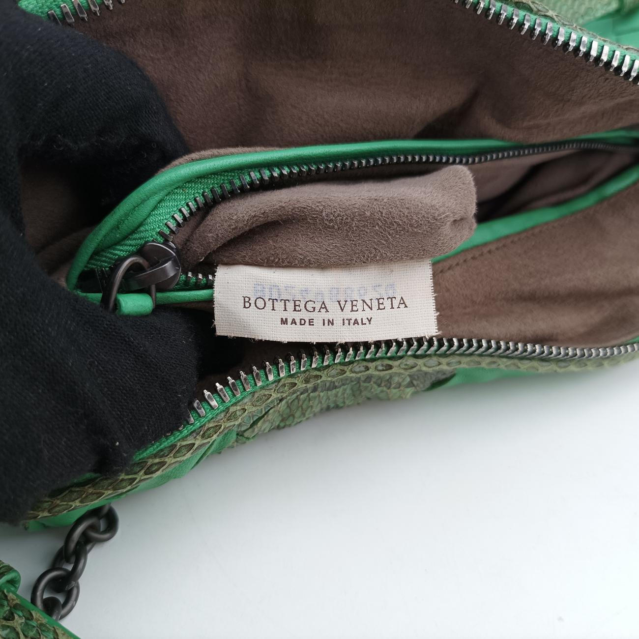 Intrecciato Green Leather×snakeskin B02498862Qイントレチャート グリーン レザー×ヘビ革 B02498862Q