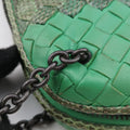 Intrecciato Green Leather×snakeskin B02498862Qイントレチャート グリーン レザー×ヘビ革 B02498862Q