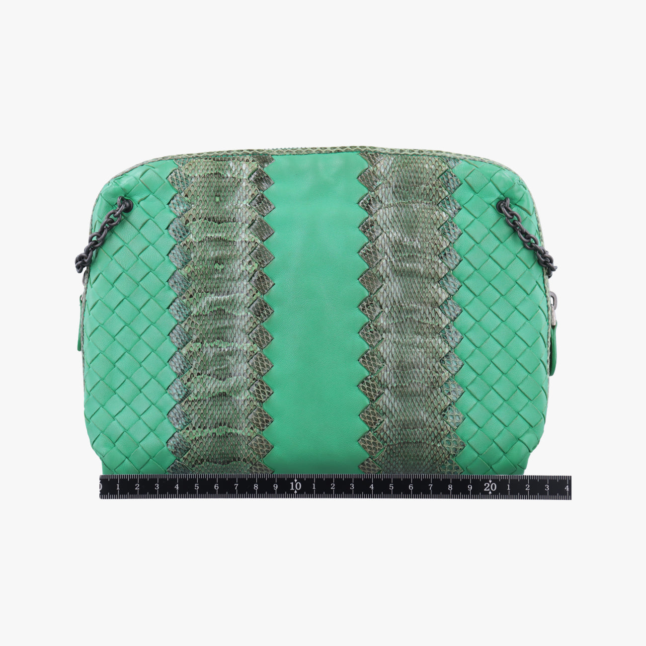 Intrecciato Green Leather×snakeskin B02498862Qイントレチャート グリーン レザー×ヘビ革 B02498862Q