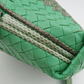 Intrecciato Green Leather×snakeskin B02498862Qイントレチャート グリーン レザー×ヘビ革 B02498862Q