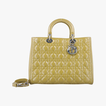 Lady Dior Yellow Patent 09-MA-1120 Aレディディオール イエロー パテント 09-MA-1120 A