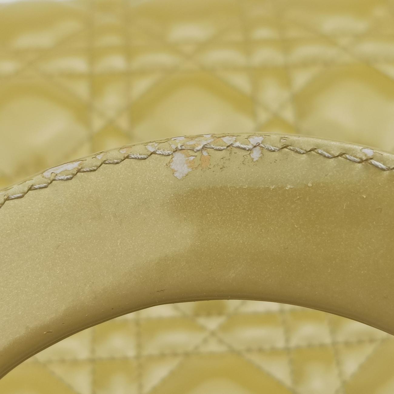 Lady Dior Yellow Patent 09-MA-1120 Aレディディオール イエロー パテント 09-MA-1120 A