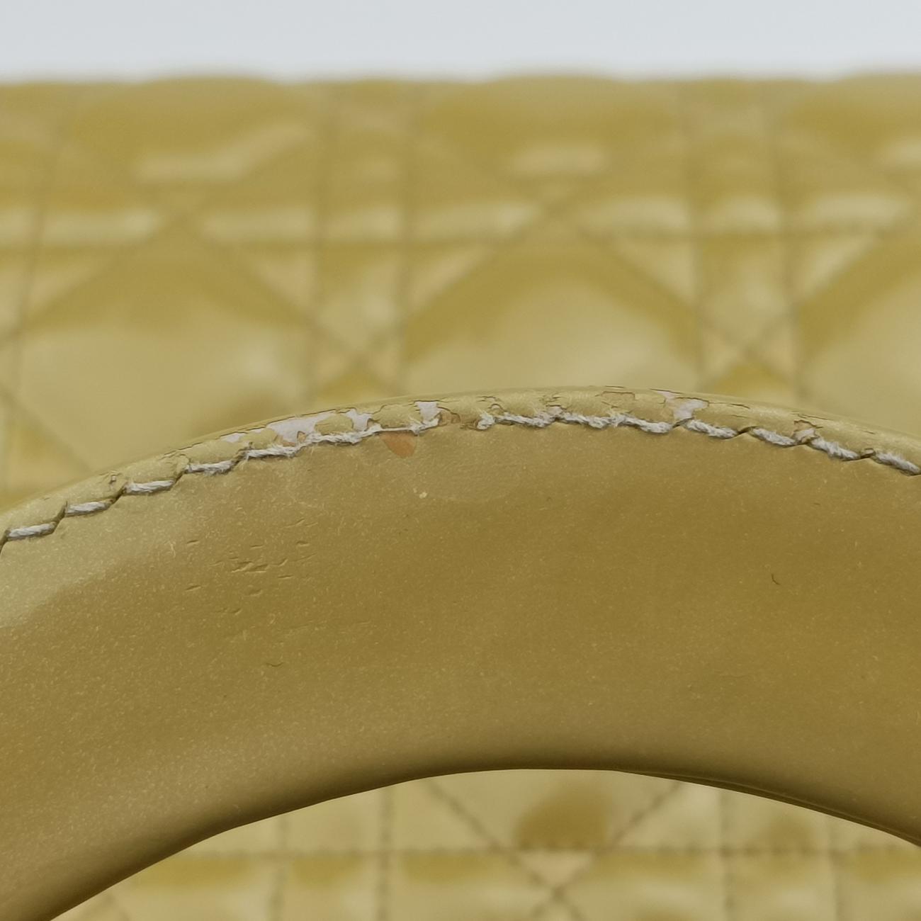 Lady Dior Yellow Patent 09-MA-1120 Aレディディオール イエロー パテント 09-MA-1120 A