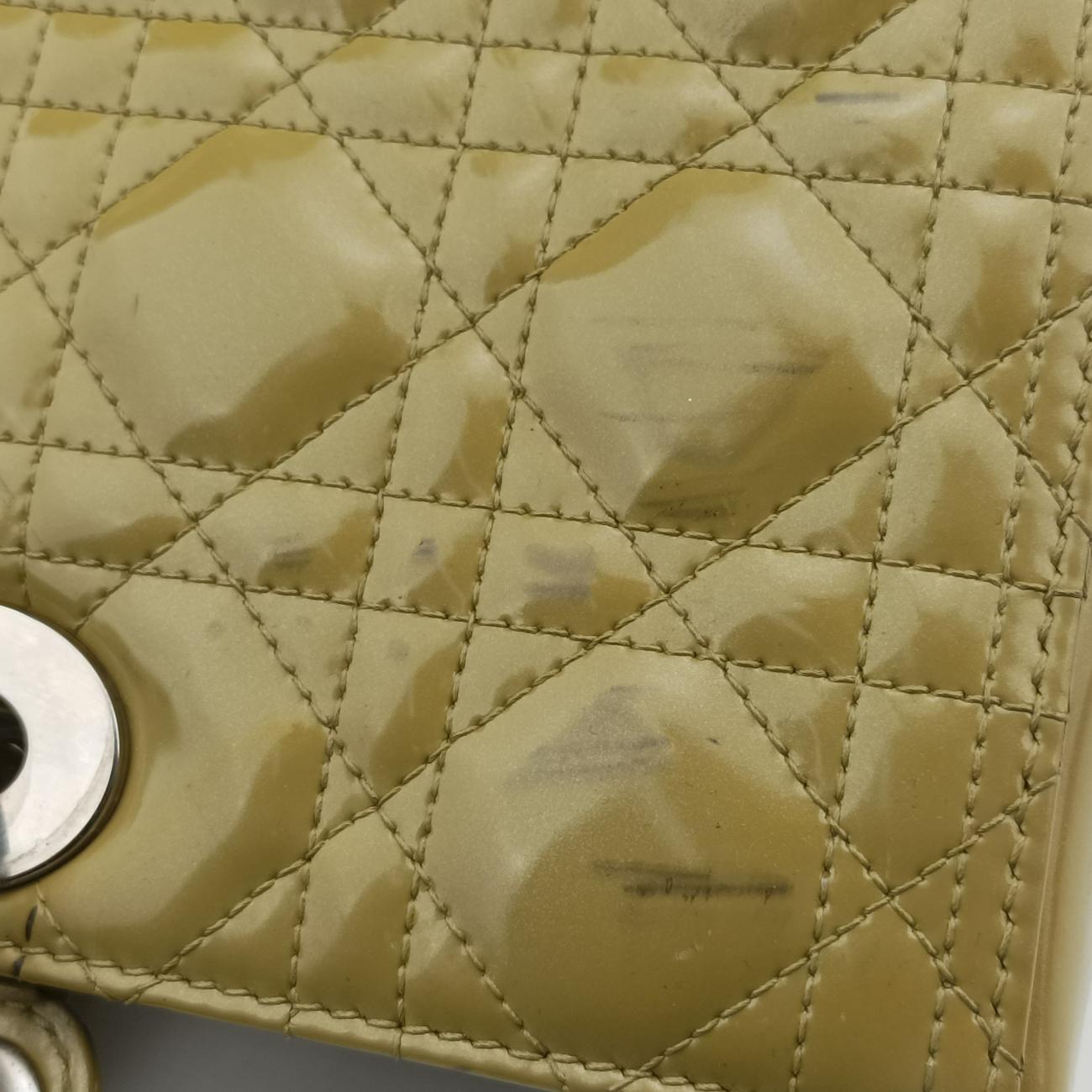 Lady Dior Yellow Patent 09-MA-1120 Aレディディオール イエロー パテント 09-MA-1120 A