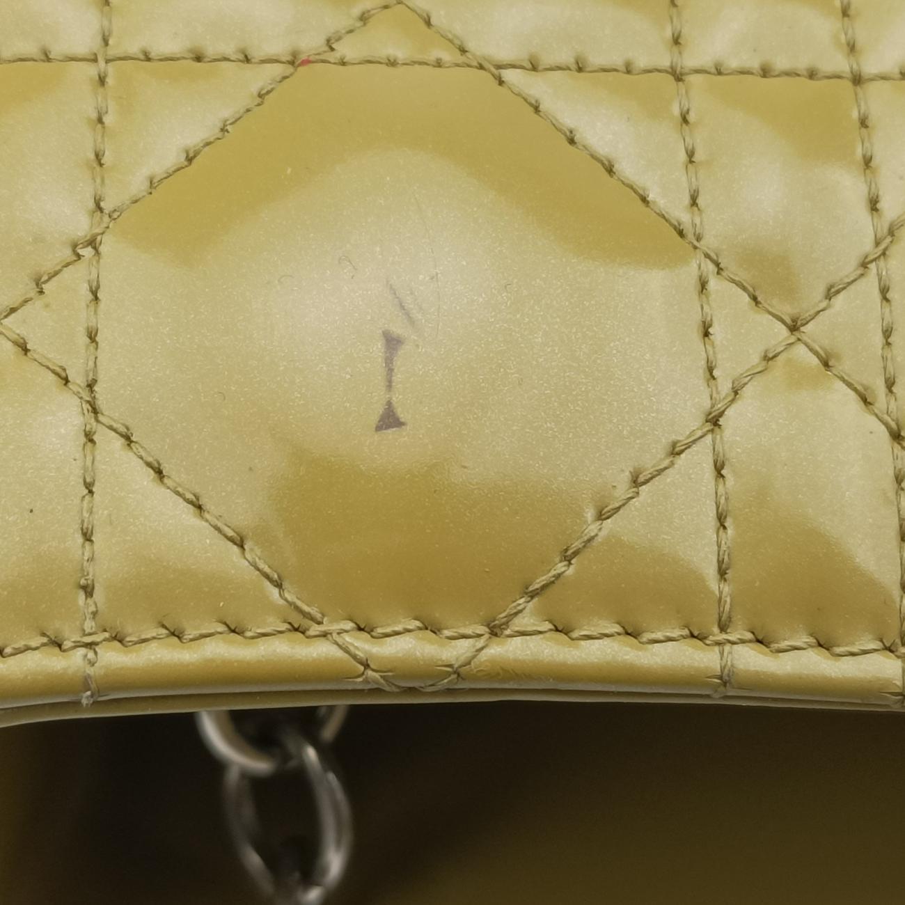 Lady Dior Yellow Patent 09-MA-1120 Aレディディオール イエロー パテント 09-MA-1120 A