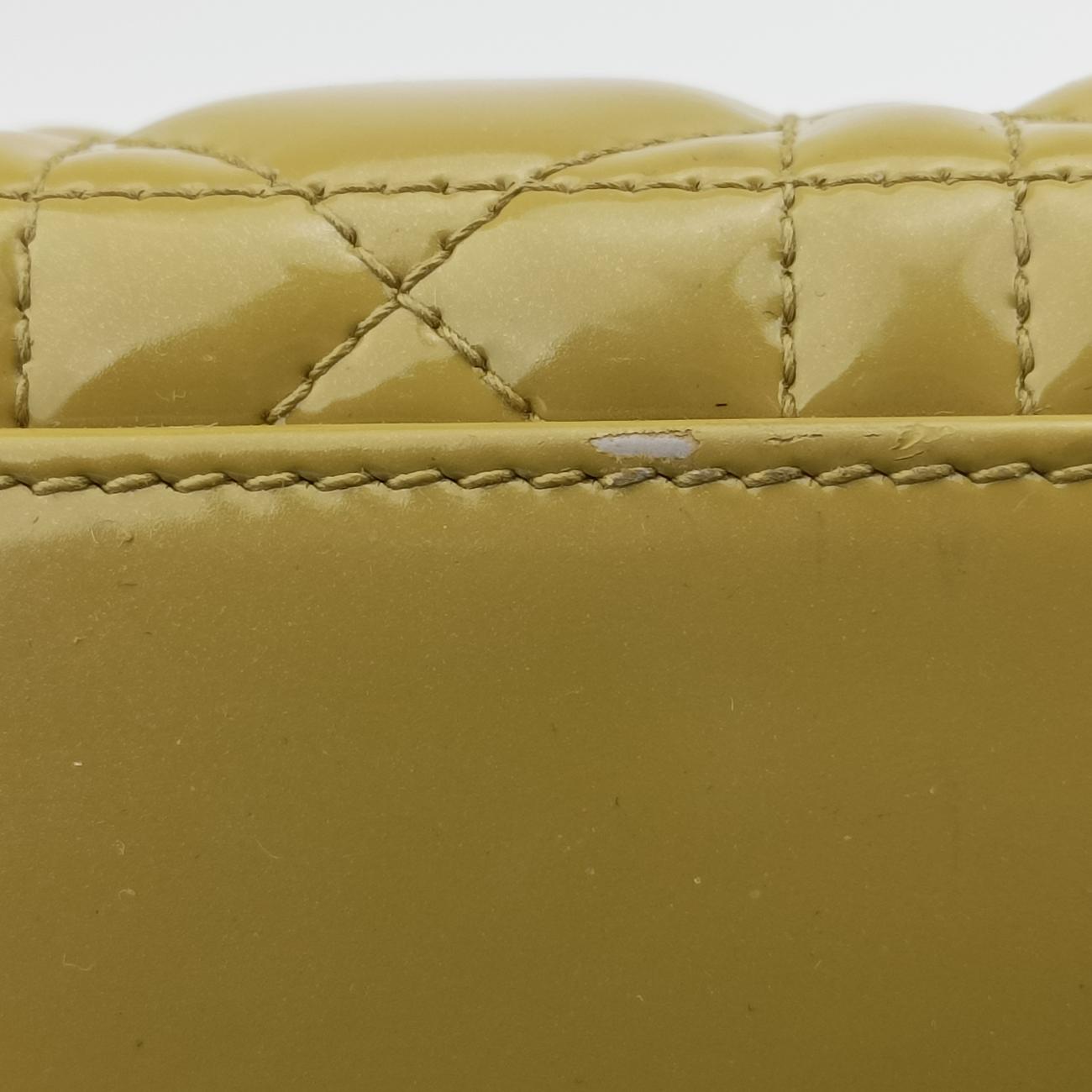 Lady Dior Yellow Patent 09-MA-1120 Aレディディオール イエロー パテント 09-MA-1120 A