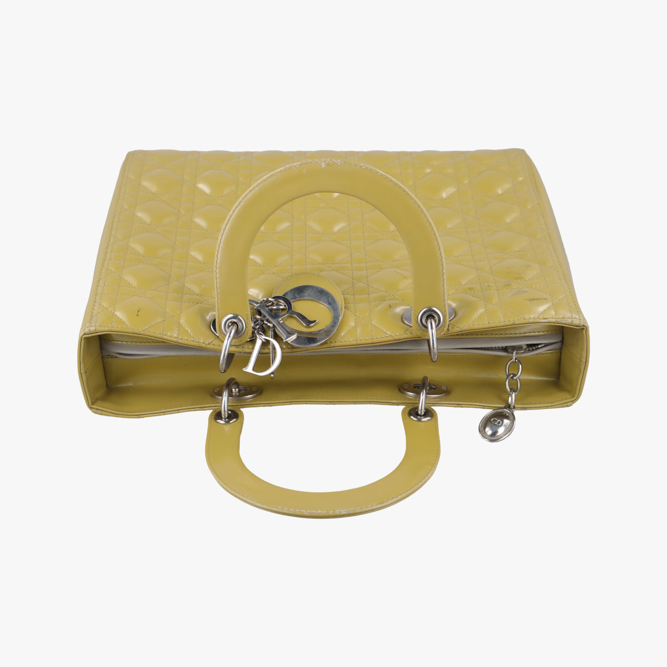 Lady Dior Yellow Patent 09-MA-1120 Aレディディオール イエロー パテント 09-MA-1120 A