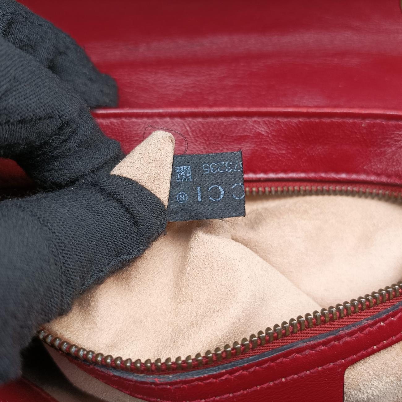 GG Marmont Black×red Leather 443497 F029673235GGマーモント ブラック×レッド レザー 443497 F029673235