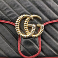 GG Marmont Black×red Leather 443497 F029673235GGマーモント ブラック×レッド レザー 443497 F029673235