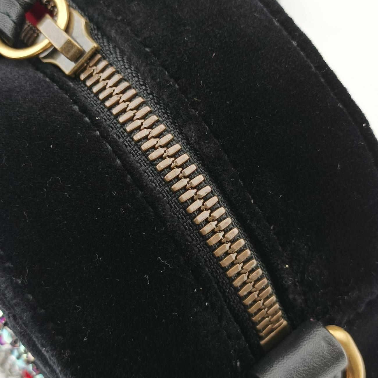 GG Marmont Black×Multicolor velour 447632 E026133117GGマーモント ブラック×マルチカラー ベロア 447632 E026133117