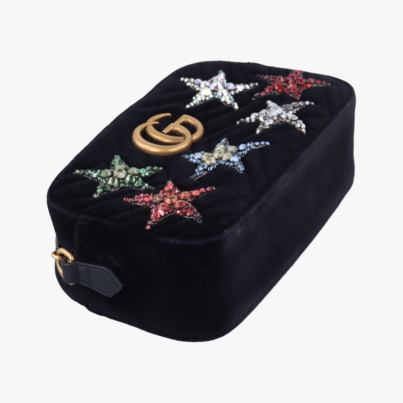 GG Marmont Black×Multicolor velour 447632 E026133117GGマーモント ブラック×マルチカラー ベロア 447632 E026133117