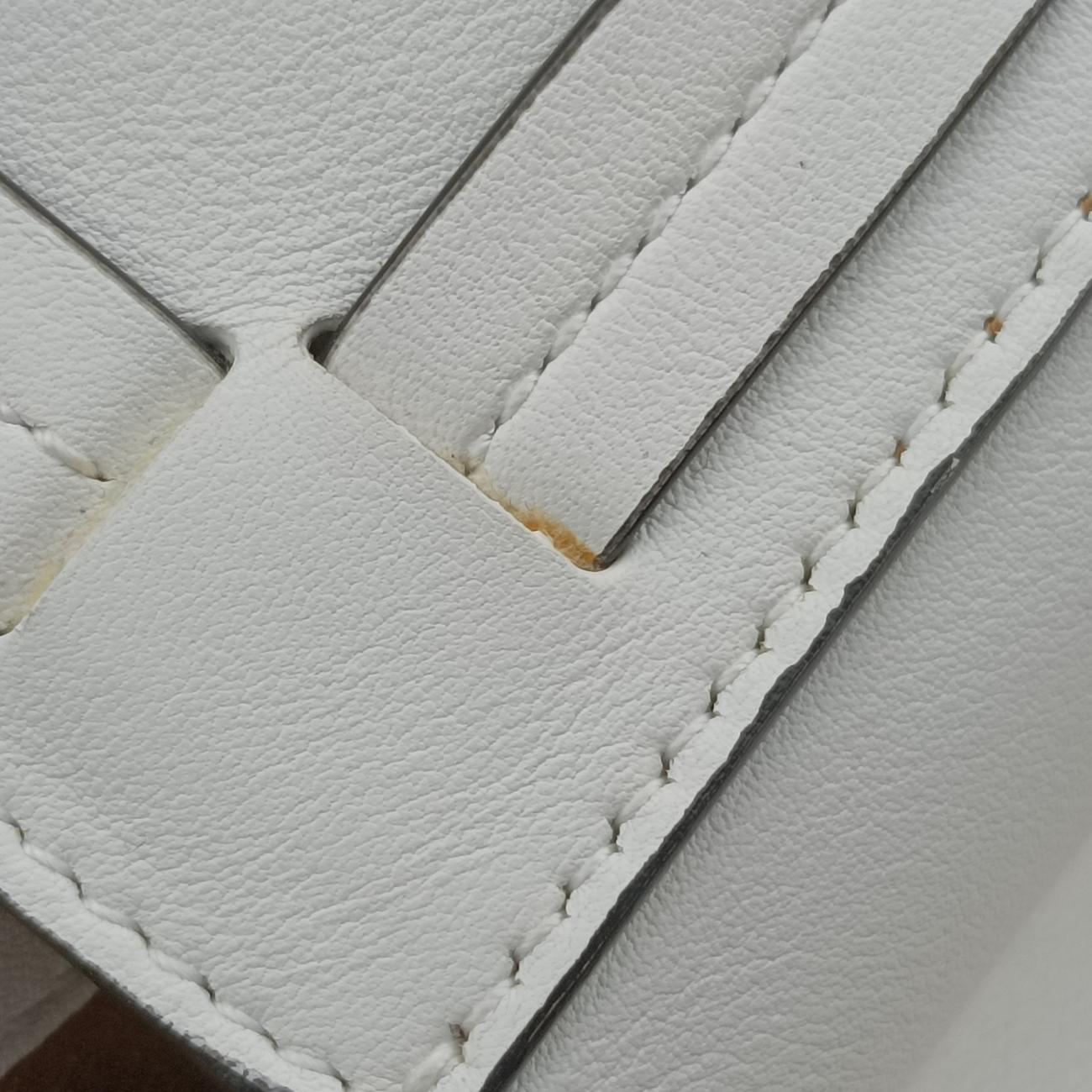 Cannage Detail Shopper Tote White Leather 01-RU-0136カナージュディテール ショッパートート ホワイト レザー 01-RU-0136