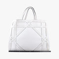 Cannage Detail Shopper Tote White Leather 01-RU-0136カナージュディテール ショッパートート ホワイト レザー 01-RU-0136