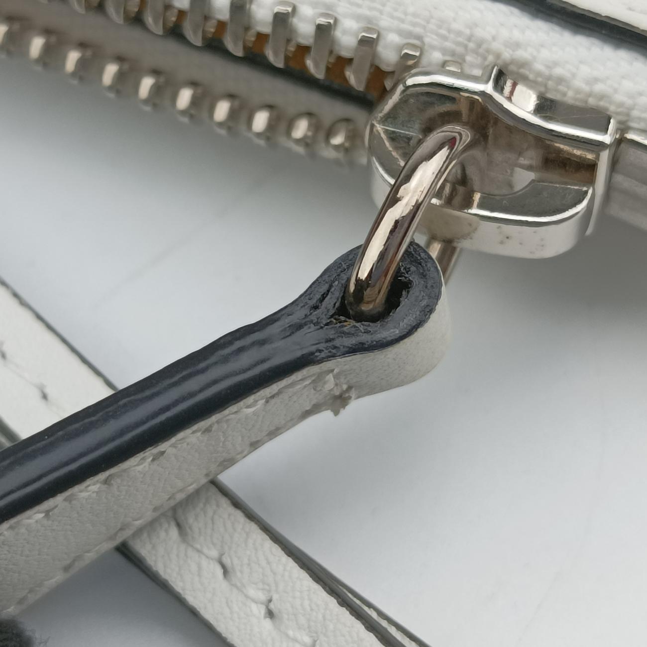 Cannage Detail Shopper Tote White Leather 01-RU-0136カナージュディテール ショッパートート ホワイト レザー 01-RU-0136