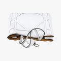 Cannage Detail Shopper Tote White Leather 01-RU-0136カナージュディテール ショッパートート ホワイト レザー 01-RU-0136