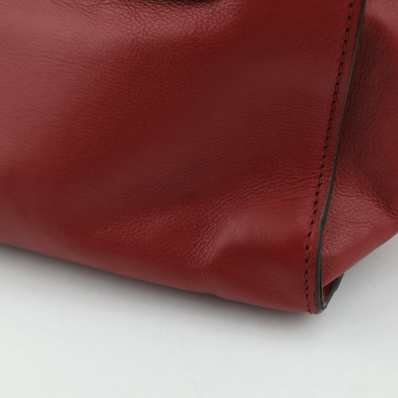 Twin Pocket Winged Tote Red Leather BN2619 180ツイン ポケット ウィング トート レッド レザー BN2619 180