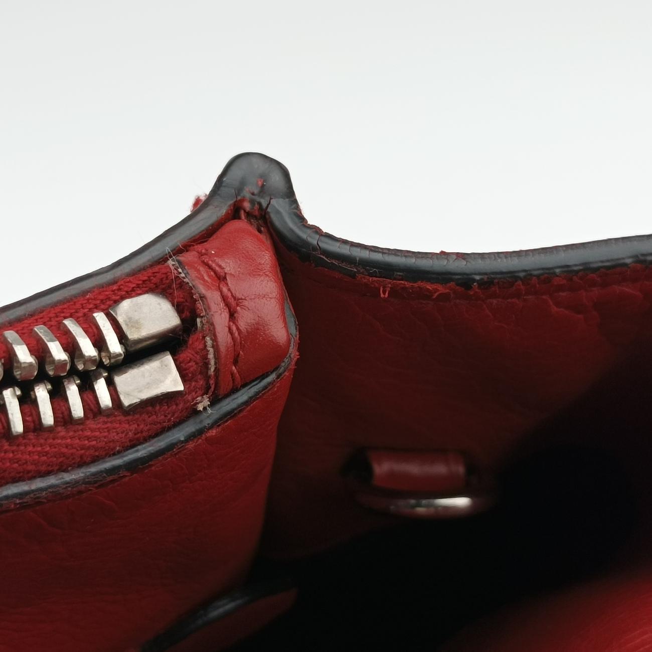 Twin Pocket Winged Tote Red Leather BN2619 180ツイン ポケット ウィング トート レッド レザー BN2619 180