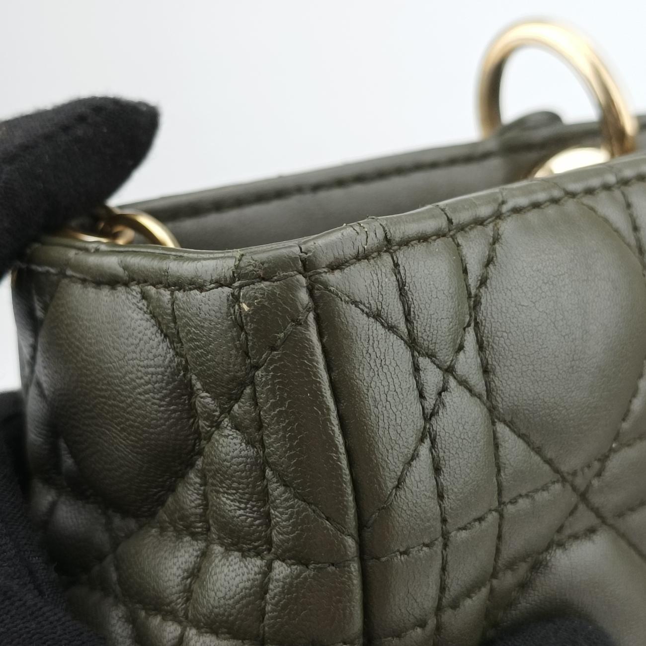 Lady Dior Green lambskin 08-MA-0140レディディオール グリーン ラムスキン 08-MA-0140