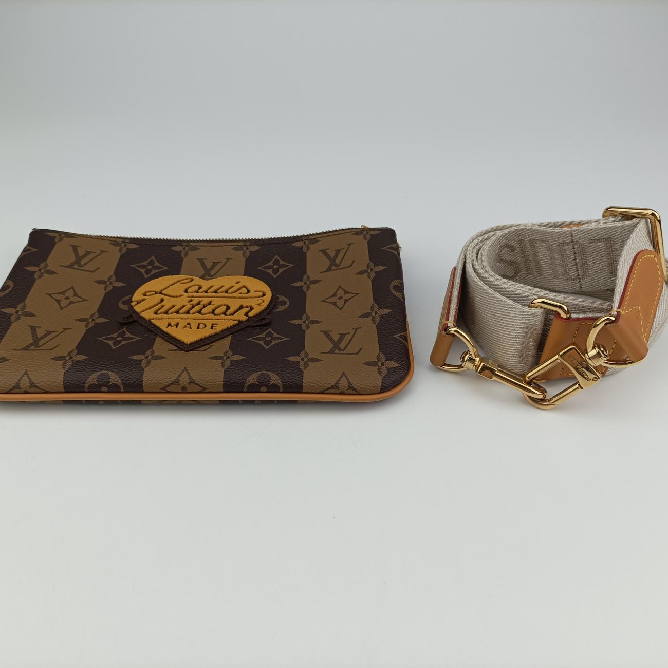 Trio Messenger brown Monogram Stripe M45965 ICチップトリオ メッセンジャー モノグラム/ブラウン系 モノグラム ストライプ M45965 ICチップ