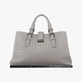 Roma Intrecciato Grey lambskin B07264524Kローマ イントレチャート グレー ラムスキン B07264524K