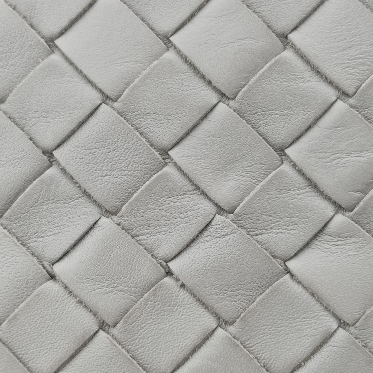 Roma Intrecciato Grey lambskin B07264524Kローマ イントレチャート グレー ラムスキン B07264524K